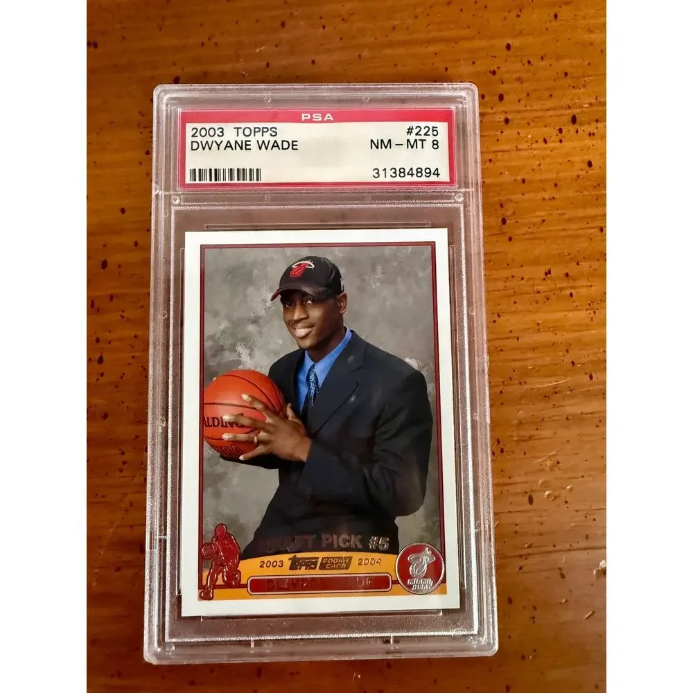 2003-04 Topps Dwyane Wade #225 Rookie RC PSA 8 NM-MT Miami Heat HOF